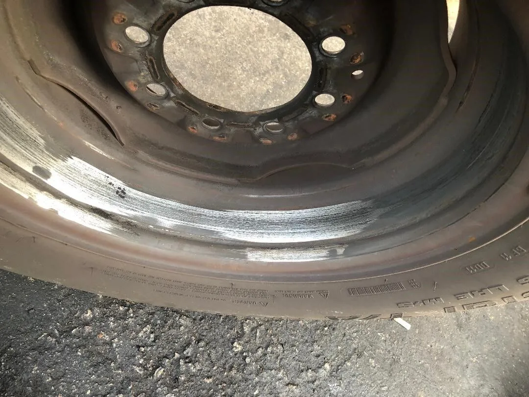 Truck tire and wheel inspection at Scott's Auto Repair in West Columbia, SC